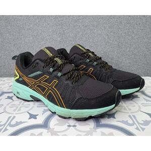 Asics GEL-VENTURE 7 Trail Running Shoe Women's Size 9.5‎ Black Orange Sneakers